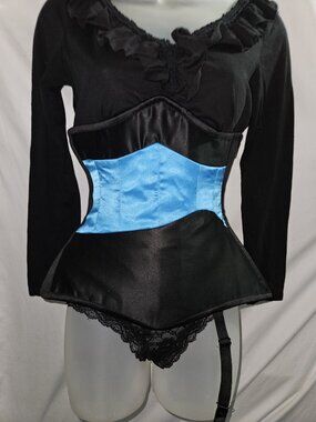 LAST XS/22 NEW STAR TREK EMPRESS COSPLAY UNIFORM COSTUME CORSET BLUE SCIENCE